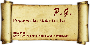 Poppovits Gabriella névjegykártya