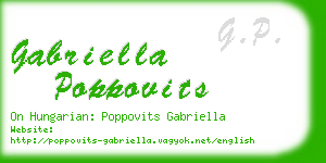 gabriella poppovits business card